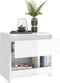 vidaXL - Nachtkastjes - 2 - st - 40x30x39 - cm - bewerkt - hout - hoogglans - wit