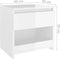 vidaXL - Nachtkastjes - 2 - st - 40x30x39 - cm - bewerkt - hout - hoogglans - wit