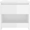 vidaXL - Nachtkastjes - 2 - st - 40x30x39 - cm - bewerkt - hout - hoogglans - wit
