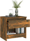 vidaXL - Nachtkastjes - 2 - st - 40x30x39 - cm - bewerkt - hout - gerookt - eikenkleurig