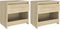 vidaXL - Nachtkastjes - 2 - st - 40x30x39 - cm - bewerkt - hout - sonoma - eikenkleurig
