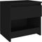 vidaXL - Nachtkastjes - 2 - st - 40x30x39 - cm - bewerkt - hout - zwart