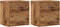 vidaXL - Nachtkastjes - 2 - st - 40x30x40 - cm - bewerkt - hout - oud - houtkleurig