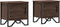 vidaXL - Nachtkastjes - 2 - st - 40x30x40 - cm - bewerkt - hout - bruin - eikenkleur