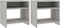 vidaXL - Nachtkastjes - 2 - st - 40x30x40 - cm - bewerkt - hout - betongrijs