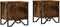 vidaXL - Nachtkastjes - 2 - st - 40x30x40 - cm - bewerkt - hout - gerookt - eikenkleurig
