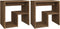 vidaXL - Nachtkastjes - 2 - st - 40x30x40 - cm - bewerkt - hout - bruin - eikenkleur