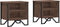 vidaXL - Nachtkastjes - 2 - st - 40x30x40 - cm - bewerkt - hout - bruin - eikenkleurig