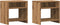 vidaXL - Nachtkastjes - 2 - st - 40x30x40 - cm - bewerkt - hout - artisanaal - eiken