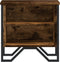 vidaXL - Nachtkastjes - 2 - st - 40x30x40 - cm - bewerkt - hout - gerookt - eikenkleurig