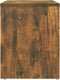 vidaXL - Nachtkastjes - 2 - st - 40x30x40 - cm - bewerkt - hout - gerookt - eikenkleurig