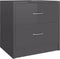 vidaXL - Nachtkastjes - 2 - st - 40x30x40 - cm - bewerkt - hout - betongrijs