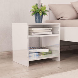 vidaXL - Nachtkastjes - 2 - st - 40x30x40 - cm - bewerkt - hout - wit