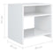vidaXL - Nachtkastjes - 2 - st - 40x30x40 - cm - bewerkt - hout - wit