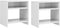vidaXL - Nachtkastjes - 2 - st - 40x30x40 - cm - bewerkt - hout - wit