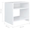 vidaXL - Nachtkastjes - 2 - st - 40x30x40 - cm - bewerkt - hout - wit
