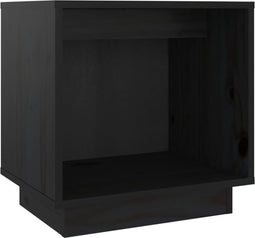 vidaXL - Nachtkastjes - 2 - st - 40x30x40 - cm - massief - grenenhout - zwart