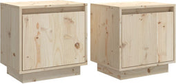 vidaXL - Nachtkastjes - 2 - st - 40x30x40 - cm - massief - grenenhout