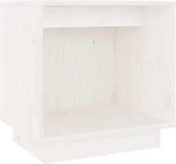 vidaXL - Nachtkastjes - 2 - st - 40x30x40 - cm - massief - grenenhout - wit