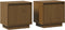 vidaXL - Nachtkastjes - 2 - st - 40x30x40 - cm - massief - grenenhout - honingbruin