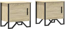 vidaXL - Nachtkastjes - 2 - st - 40x30x40 - cm - spaanplaat - sonoma - eikenkleurig