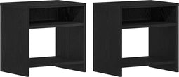 vidaXL - Nachtkastjes - 2 - st - 40x30x40 - cm - spaanplaat - zwart - eikenkleurig