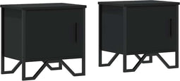 vidaXL - Nachtkastjes - 2 - st - 40x30x40 - cm - spaanplaat - zwart