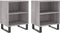 vidaXL - Nachtkastjes - 2 - st - 40x30x50 - cm - bewerkt - hout - grijs - sonoma - eiken
