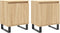 vidaXL - Nachtkastjes - 2 - st - 40x30x50 - cm - bewerkt - hout - sonoma - eikenkleurig