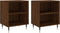 vidaXL - Nachtkastjes - 2 - st - 40x30x50 - cm - bewerkt - hout - bruin - eikenkleur