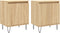 vidaXL - Nachtkastjes - 2 - st - 40x30x50 - cm - bewerkt - hout - sonoma - eikenkleurig