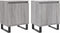vidaXL - Nachtkastjes - 2 - st - 40x30x50 - cm - bewerkt - hout - grijs - sonoma - eiken