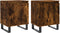 vidaXL - Nachtkastjes - 2 - st - 40x30x50 - cm - bewerkt - hout - gerookt - eikenkleurig