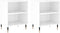 vidaXL - Nachtkastjes - 2 - st - 40x30x50 - cm - bewerkt - hout - hoogglans - wit
