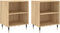 vidaXL - Nachtkastjes - 2 - st - 40x30x50 - cm - bewerkt - hout - sonoma - eikenkleurig