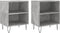 vidaXL - Nachtkastjes - 2 - st - 40x30x50 - cm - bewerkt - hout - betongrijs