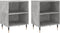 vidaXL - Nachtkastjes - 2 - st - 40x30x50 - cm - bewerkt - hout - betongrijs