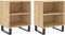 vidaXL - Nachtkastjes - 2 - st - 40x30x50 - cm - bewerkt - hout - sonoma - eikenkleurig