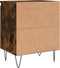 vidaXL - Nachtkastjes - 2 - st - 40x30x50 - cm - bewerkt - hout - gerookt - eikenkleurig