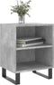 vidaXL - Nachtkastjes - 2 - st - 40x30x50 - cm - bewerkt - hout - betongrijs