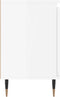 vidaXL - Nachtkastjes - 2 - st - 40x30x50 - cm - bewerkt - hout - hoogglans - wit