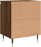 vidaXL - Nachtkastjes - 2 - st - 40x30x50 - cm - bewerkt - hout - bruin - eikenkleur