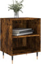 vidaXL - Nachtkastjes - 2 - st - 40x30x50 - cm - bewerkt - hout - gerookt - eikenkleurig