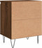 vidaXL - Nachtkastjes - 2 - st - 40x30x50 - cm - bewerkt - hout - bruin - eikenkleur