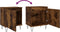 vidaXL - Nachtkastjes - 2 - st - 40x30x50 - cm - bewerkt - hout - gerookt - eikenkleurig