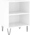 vidaXL - Nachtkastjes - 2 - st - 40x30x50 - cm - bewerkt - hout - hoogglans - wit