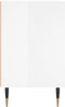 vidaXL - Nachtkastjes - 2 - st - 40x30x50 - cm - bewerkt - hout - hoogglans - wit