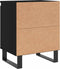 vidaXL - Nachtkastjes - 2 - st - 40x30x50 - cm - bewerkt - hout - zwart