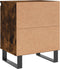 vidaXL - Nachtkastjes - 2 - st - 40x30x50 - cm - bewerkt - hout - gerookt - eikenkleurig