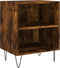 vidaXL - Nachtkastjes - 2 - st - 40x30x50 - cm - bewerkt - hout - gerookt - eikenkleurig